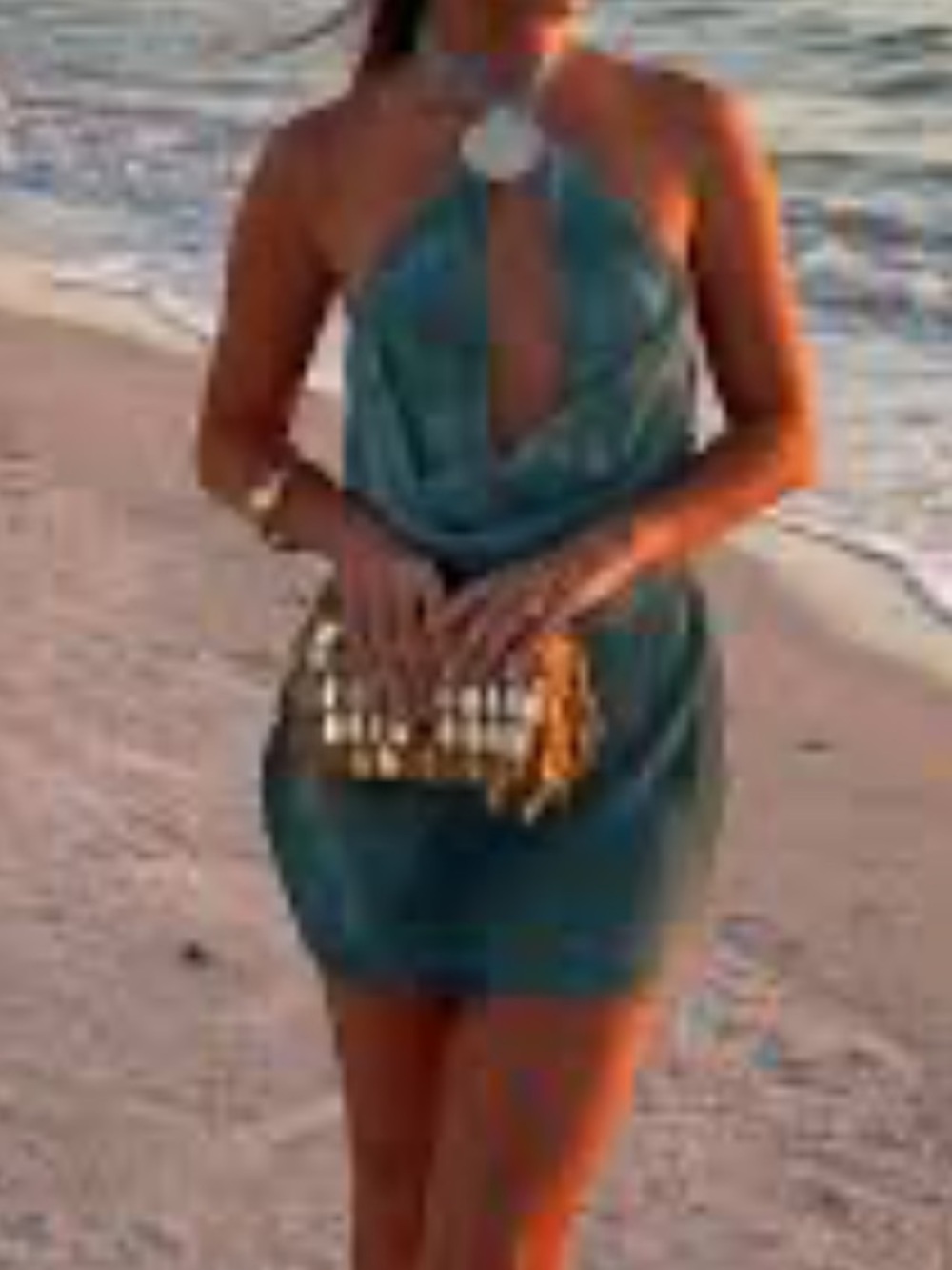 Peppermayo Oceans Away Deep Cowl Mini Dress Green Tie Dye NWT
S US 4 - Picture 4 of 15